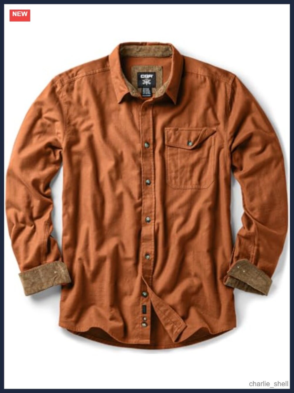 CQR Men's 100% Cotton Button Down Flannel Shirt Long Sleeve Plaid Casual